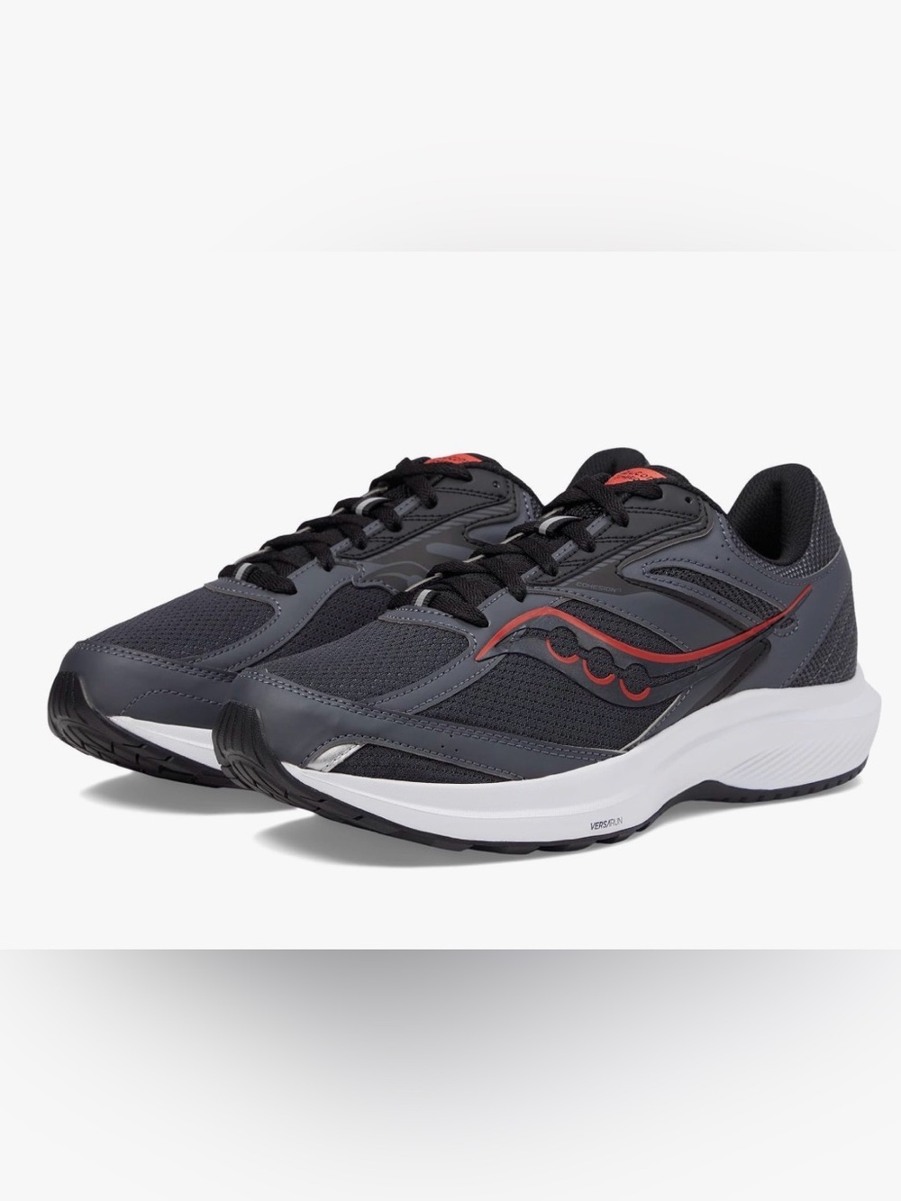 NEW Saucony Cohesion Men’s Gray/Black Running Sneakers S20944-101 Size 10W